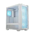 COUGAR MX600 RGB WHITE – CASE MID-TOWER ATX, VIDRIO TEMPLADO, 4 VENTILADORES ARGB, USB-C GEN 2, COMPATIBLE CON GPU VERTICAL