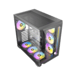 ANTEC C5 ARGB BLACK – CASE MID-TOWER ATX, VIDRIO TEMPLADO, 7 VENTILADORES ARGB, DISEÑO DE DOBLE CÁMARA - Imagen 4