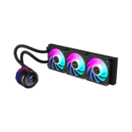 GIGABYTE AORUS WATERFORCE X II 360 BK – ENFRIAMIENTO LÍQUIDO AIO 360 MM, PANTALLA LCD, FANES ARGB, NEGRO