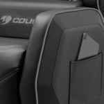 COUGAR RANGER S BLACK – SOFÁ GAMER ERGONÓMICO CON REPOSAPIÉS PLEGABLE, REPOSABRAZOS Y ALMOHADAS LUMBAR Y CERVICAL - Imagen 6