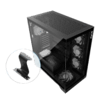 XPG INVADER X – CASE MID-TOWER ATX NEGRO, VIDRIO TEMPLADO, 5 VENTILADORES ARGB, CABLE RISER PCIE 4.0 INCLUIDO, COMPATIBLE GPU VERTICAL - Imagen 2