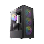 ANTEC AX26 RGB ELITE – CASE MID-TOWER ATX, 4 VENTILADORES RGB DE 120MM, PANEL LATERAL DE VIDRIO TEMPLADO, DISEÑO DE ALTA VENTILACIÓN