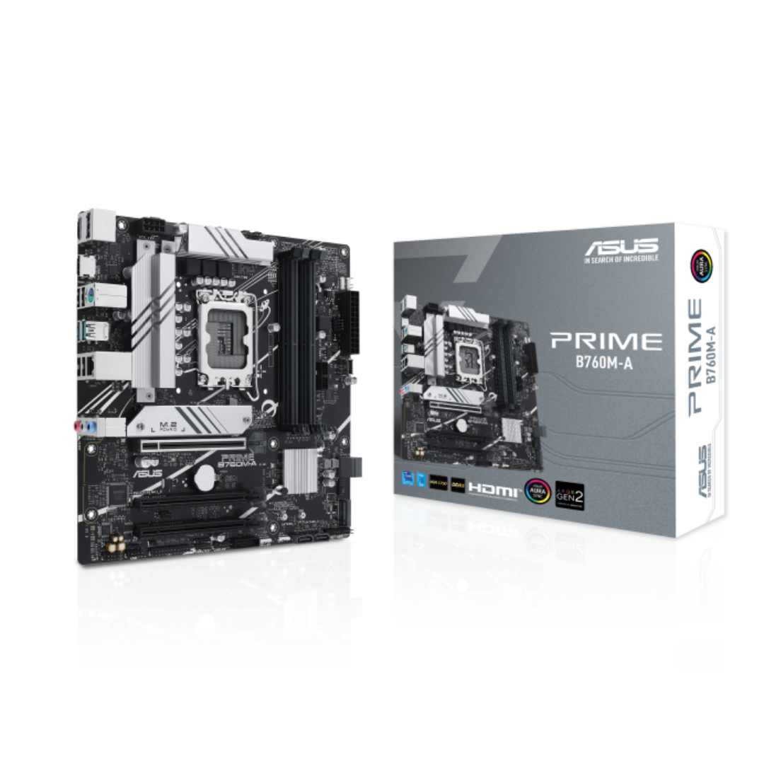 FOTOS WEB 2 - 2025-08-18T231536.627 ASUS PRIME B760M-A – PLACA BASE mATX PARA INTEL 14VA, 13VA Y 12VA GEN, LGA1700, 4×DDR5, HDMI, DISPLAYPORT, 2×M.2, PCIe 4.0 - Imagen 1