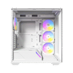 ANTEC C3 WHITE – CASE MID-TOWER, VIDRIO TEMPLADO PANORÁMICO, 4 VENTILADORES ARGB, DISEÑO DE DOBLE CÁMARA - Imagen 2