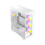 ANTEC C3 WHITE – CASE MID-TOWER, VIDRIO TEMPLADO PANORÁMICO, 4 VENTILADORES ARGB, DISEÑO DE DOBLE CÁMARA - Imagen 4