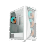 GIGABYTE C301 GLASS WHITE – CASE MID-TOWER, VIDRIO TEMPLADO, RGB FUSION, DISEÑO DE ALTO FLUJO