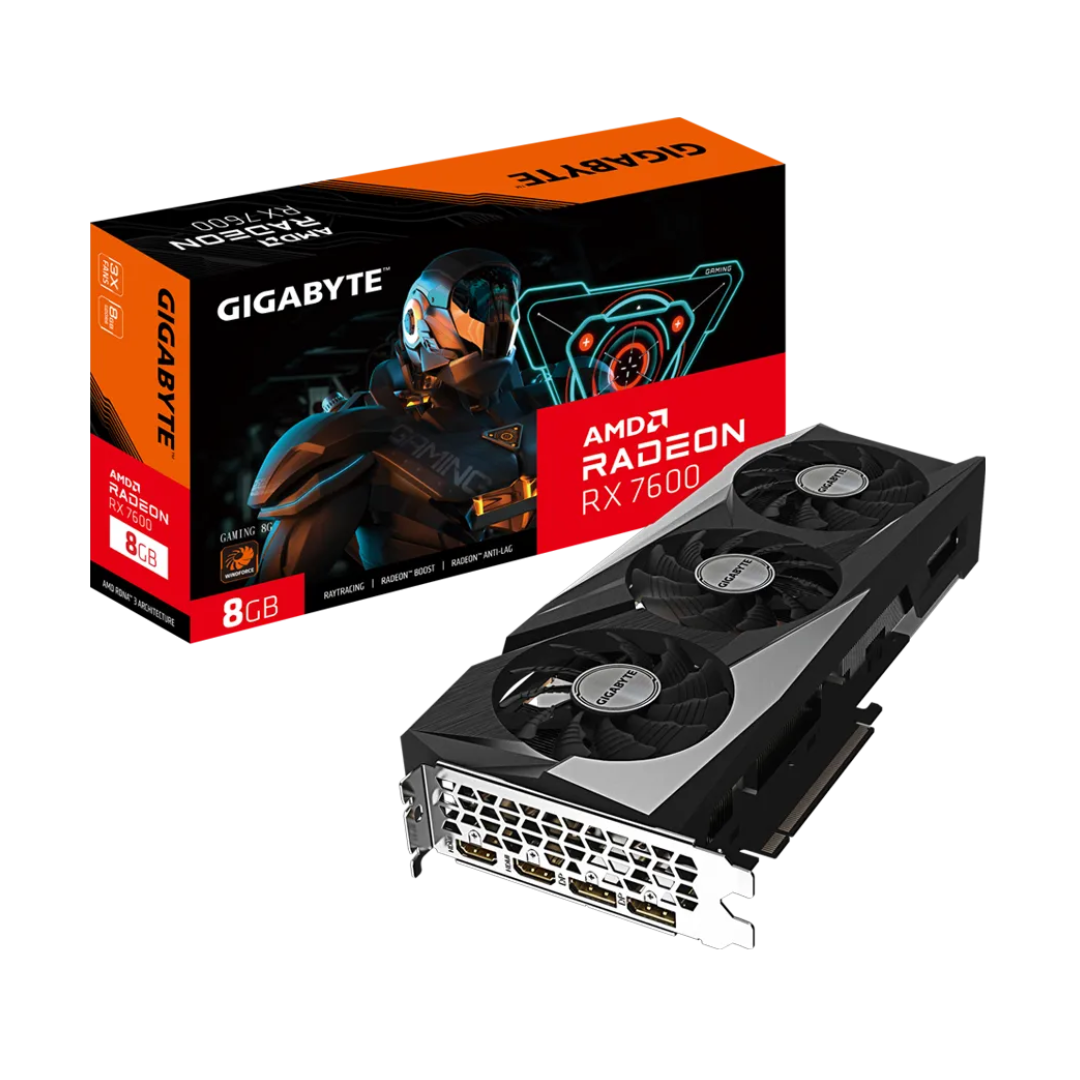FOTOS WEB 2 (51) GIGABYTE RADEON RX 7600 GAMING OC 8GB GDDR6 PCI-E 4.0 – FSR 3, RAY TRACING, DISEÑO WINDFORCE - Imagen 1