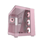 COUGAR FV150 RGB PINK – CASE MID-TOWER, VIDRIO TEMPLADO, 4 VENTILADORES ARGB, DISEÑO DE DOBLE CÁMARA