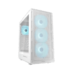 COUGAR AIRFACE PURE PRO WHITE – CASE MID-TOWER, VIDRIO TEMPLADO, 3 VENTILADORES, DISEÑO OPTIMIZADO PARA FLUJO DE AIRE