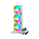 COOLER MASTER MASTERLIQUID 360 CORE II ARGB WHITE – ENFRIADOR LÍQUIDO AIO 360MM, CON BOMBA DOBLE CÁMARA Y VENTILADORES ARGB, BLANCO - Imagen 2