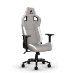CORSAIR T3 RUSH FABRIC GRAY-WHITE – SILLA GAMER ERGONÓMICA CON TAPIZADO DE TELA, COJÍN LUMBAR Y REPOSABRAZOS 4D - Imagen 2