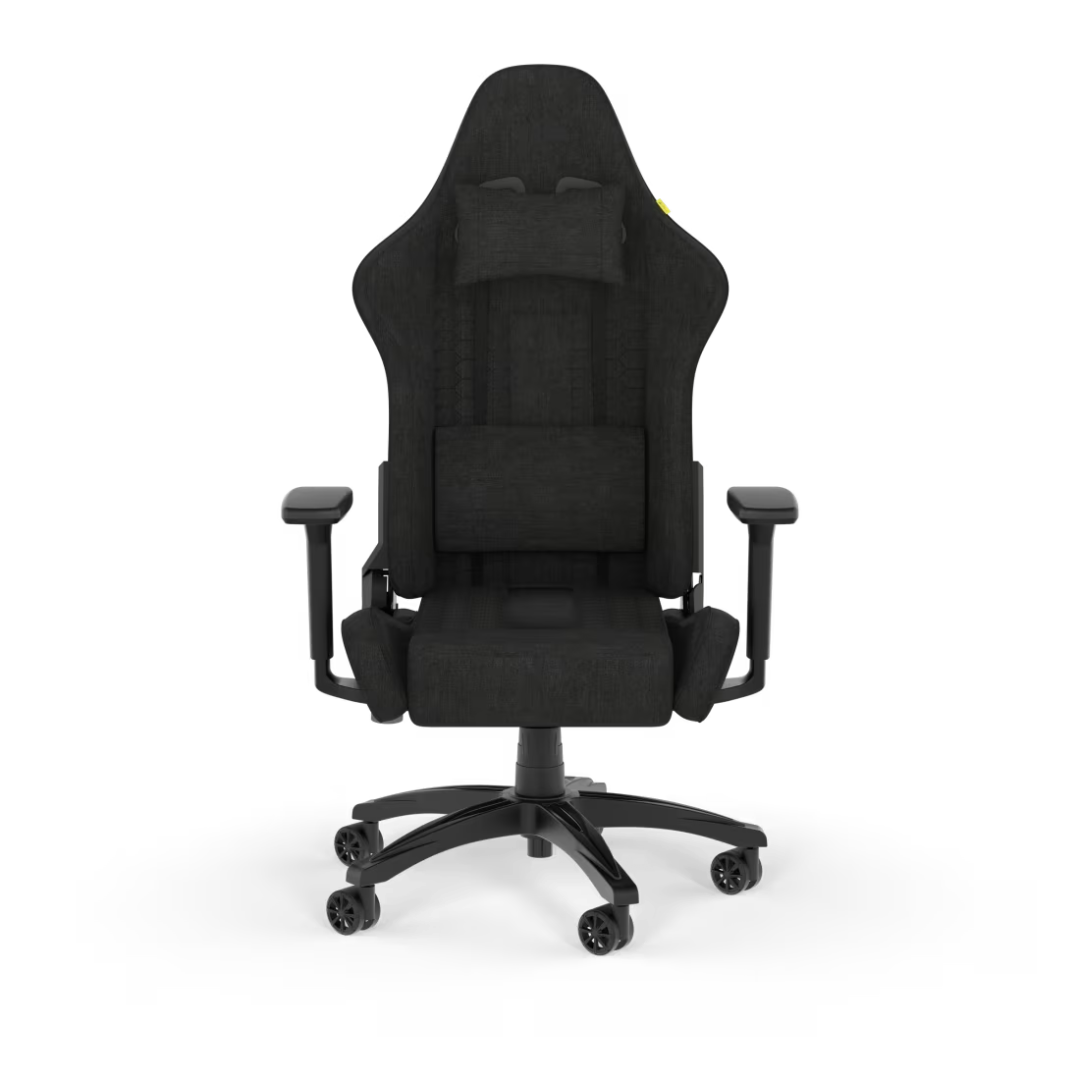 FOTOS WEB 3 (67) CORSAIR TC100 RELAXED FABRIC BLACK-BLACK – SILLA GAMER CON DISEÑO RELAJADO Y TAPIZADO TRANSPIRABLE - Imagen 1