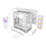 ANTEC C7 ARGB WHITE – CASE MID-TOWER, VIDRIO TEMPLADO PANORÁMICO, 4 VENTILADORES ARGB, DISEÑO DE DOBLE CÁMARA - Imagen 4