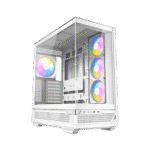 ANTEC C7 ARGB WHITE – CASE MID-TOWER, VIDRIO TEMPLADO PANORÁMICO, 4 VENTILADORES ARGB, DISEÑO DE DOBLE CÁMARA