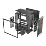 ANTEC FLUX WOOD BLACK – CASE MID-TOWER, PANELES DE MADERA, 5 VENTILADORES, DISEÑO FLUX - Imagen 4