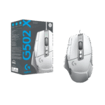 MOUSE LOGITECH G502 X WIRED GAMING WHITE – MÁXIMA PRECISIÓN, 13 BOTONES PROGRAMABLES, SENSOR HERO 25K, SWITCHES LIGHTFORCE