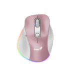 GENIUS MINI ERGO 9000S PRO – MOUSE INALÁMBRICO, RECARGABLE, CONECTIVIDAD DUAL, CLIC SILENCIOSO, ROSA