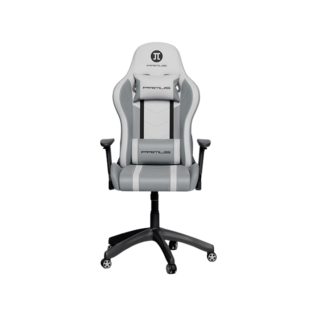 FOTOS WEB 3 - 2025-09-19T233000.813 PRIMUS GAMING THRÓNOS 100T – SILLA GAMER ERGONÓMICA GRIS Y BLANCA CON RECLINACIÓN HASTA 135° Y REPOSABRAZOS 2D - Imagen 1