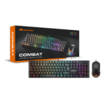 COUGAR COMBAT – COMBO TECLADO Y MOUSE GAMER, MECÁNICO, RGB, ANTI-GHOSTING