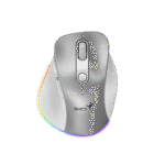 GENIUS MINI ERGO 9000S PRO – MOUSE INALÁMBRICO, RECARGABLE, CONECTIVIDAD DUAL, CLIC SILENCIOSO, SILVER