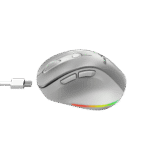 GENIUS MINI ERGO 9000S PRO – MOUSE INALÁMBRICO, RECARGABLE, CONECTIVIDAD DUAL, CLIC SILENCIOSO, SILVER - Imagen 4