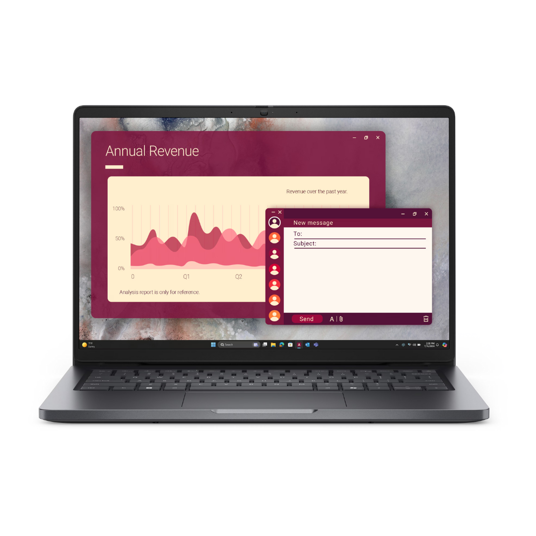 FOTOS WEB 4 - 2025-09-28T204608.693 LAPTOP DELL PRO 14 PC14250 / INTEL CORE ULTRA 7 255U / INTEL GRAPHICS / 16GB DDR5 RAM / 512GB M.2 SSD / SILVER - Imagen 1