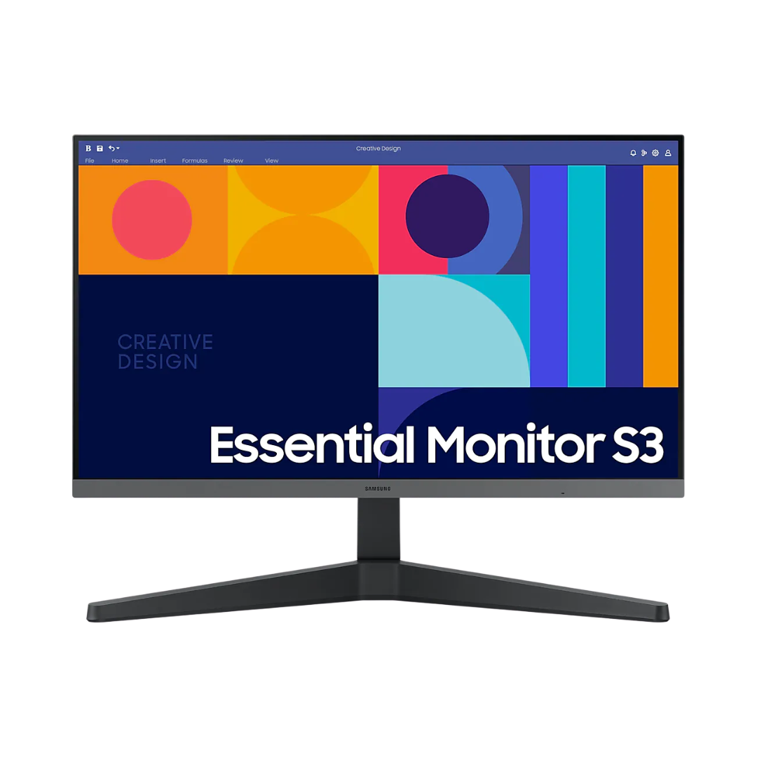 FOTOS WEB 4 - 2025-09-29T141634.542 SAMSUNG ESSENTIAL MONITOR S3 S33GC – MONITOR PLANO FHD (1920X1080), 100HZ, 4MS(GTG), IPS, FREESYNC, NEGRO - Imagen 1