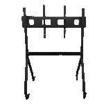 TEROS TE-9010S – RACK PORTÁTIL DE SUELO PARA PANTALLA TÁCTIL INTERACTIVA, 75-86 PULGADAS, 99KG MAX, NEGRO - Imagen 2