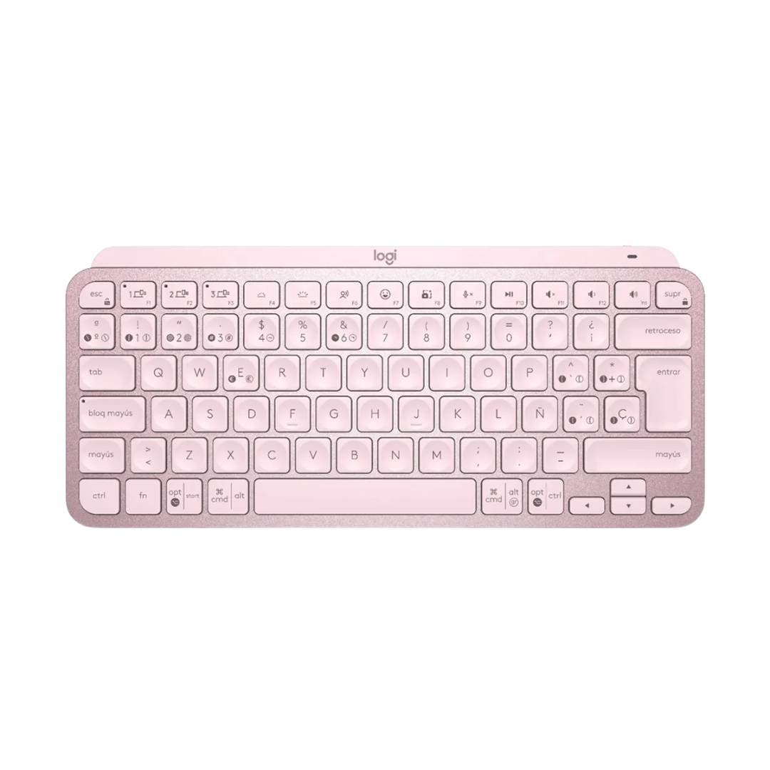 FOTOS WEB 4 - 2025-10-01T120648.444 LOGITECH MX KEYS MINI – TECLADO INALÁMBRICO MULTI-DISPOSITIVO, RETROILUMINACIÓN INTELIGENTE, RECARGABLE USB-C, ROSE - Imagen 1
