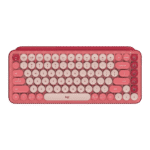 LOGITECH POP KEYS – TECLADO MECÁNICO INALÁMBRICO, SWITCH BROWN TÁCTIL, TECLAS EMOJI PERSONALIZABLES, HEARTBREAKER ROSA