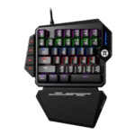 PRIMUS BALLISTA41T – TECLADO MECÁNICO GAMER PARA UNA MANO, SWITCH JIXIAN RED LINEAL, 35 TECLAS, REPOSAMUÑECAS DESMONTABLE, BLACK
