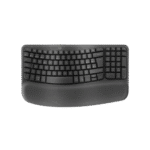 LOGITECH WAVE KEYS – TECLADO ERGONÓMICO INALÁMBRICO, DISEÑO WAVY, REPOSAMUÑECAS DE MEMORY FOAM, MULTI-DISPOSITIVO, GRAPHITE