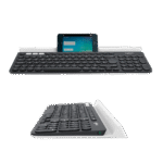 LOGITECH K780 MULTI-DEVICE – TECLADO INALÁMBRICO MULTI-PLATAFORMA, BASE INTEGRADA PARA TABLET/MÓVIL, TECLAS SILENCIOSAS, BLACK - Imagen 4