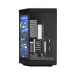 HYTE Y70 TOUCH INFINITE BLACK – CASE MID-TOWER ATX, PANTALLA TÁCTIL INTEGRADA, VIDRIO TEMPLADO PANORÁMICO, SOPORTE GPU VERTICAL, DISEÑO DUAL-CHAMBER - Imagen 3