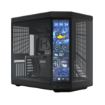 HYTE Y70 TOUCH INFINITE BLACK – CASE MID-TOWER ATX, PANTALLA TÁCTIL INTEGRADA, VIDRIO TEMPLADO PANORÁMICO, SOPORTE GPU VERTICAL, DISEÑO DUAL-CHAMBER