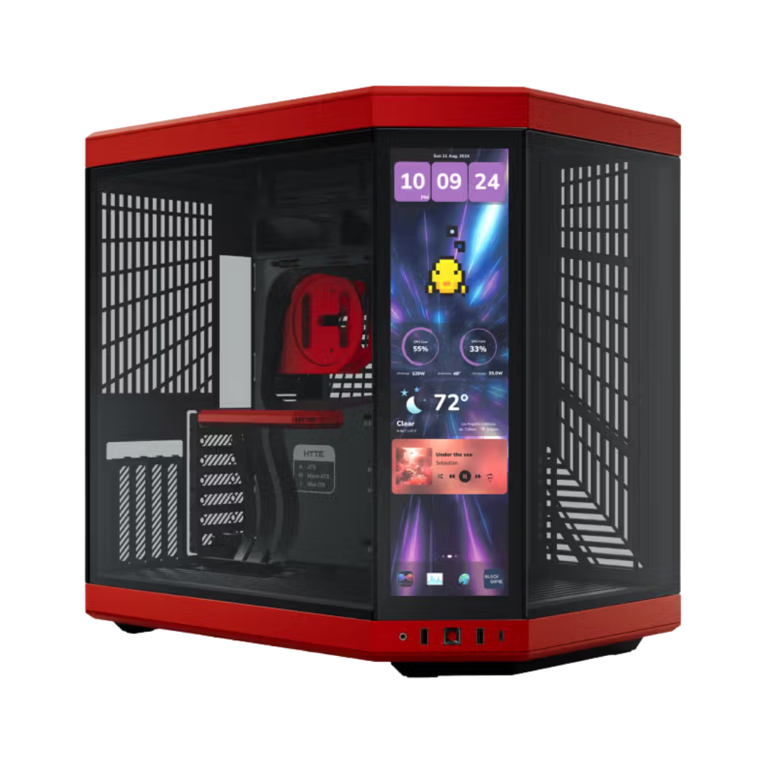 FOTOS WEB 2 (58) HYTE Y70 TOUCH INFINITE BLACK CHERRY – CASE MID-TOWER ATX, PANTALLA TÁCTIL INTEGRADA, VIDRIO TEMPLADO PANORÁMICO, SOPORTE GPU VERTICAL, DISEÑO DUAL-CHAMBER (copia) (copia) - Imagen 1