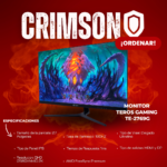 PC CRIMSON CON MONITOR / RYZEN 5 5500 / RTX 5050 8GB VRAM / 500GB TB / 16GB RAM / DISIPADOR DE STOCK / 650W 80+ GOLD / ANTEC AX20 EXTREME / MONITOR TEROS 27 PULGADAS PLANO IPS QHD 2560X1440 180HZ 1MS - Imagen 3