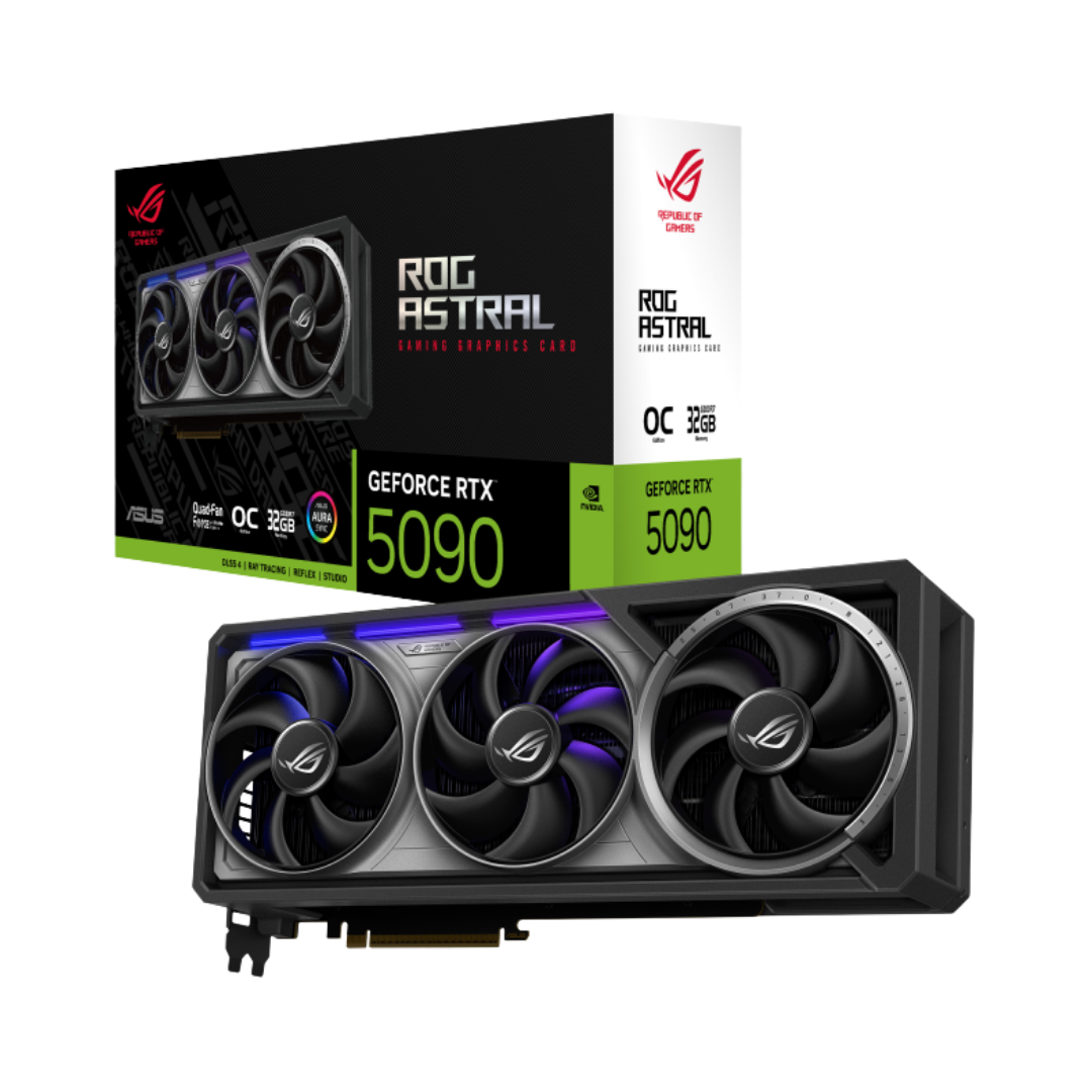 FOTOS WEB 2 - 2026-08-06T103527.462 ASUS ROG ASTRAL GEFORCE RTX 5090 OC 32GB GDDR7 – GPU PCIe 5.0, DLSS 4, RAY TRACING, 512 BITS, DISEÑO DE 3 VENTILADORES - Imagen 1