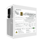 GIGABYTE GP-UD1000GM PG5 ICE– FUENTE DE PODER ATX 1000W, 80 PLUS GOLD, MODULAR, ATX 3.0, PCIE 5.0, BLANCO - Imagen 4