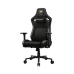 COUGAR DEFENSOR GOLD F – SILLA GAMER ERGONÓMICA, RECLINABLE, APOYABRAZOS 4D, SOPORTE LUMBAR, DORADO